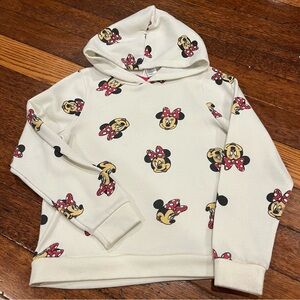 Disney Cream Hoodie with Minnie Mouse Print